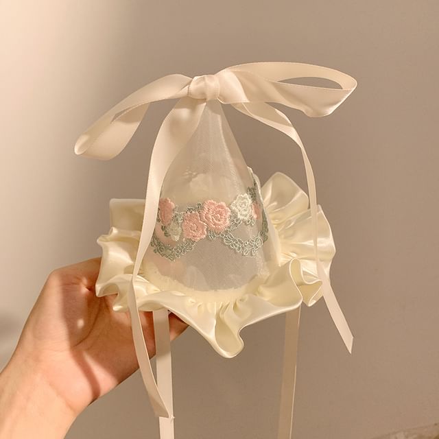 Party Embroidered Ruffle Hat