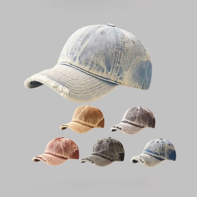 Dye Tie Distressed Baseball Cap