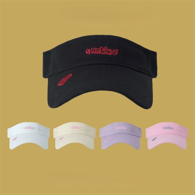 Visor Embroidered Letter Sun