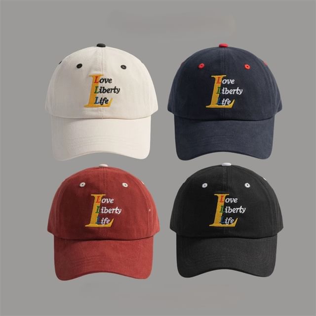 Embroidered Letter Cap Baseball