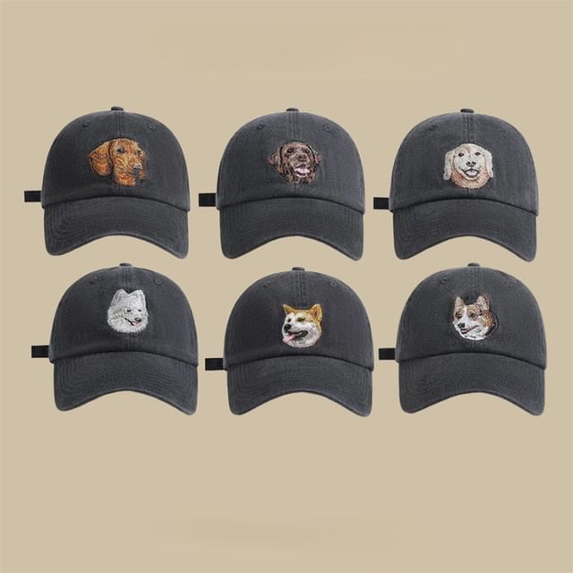 Cap Dog Baseball Embroidered