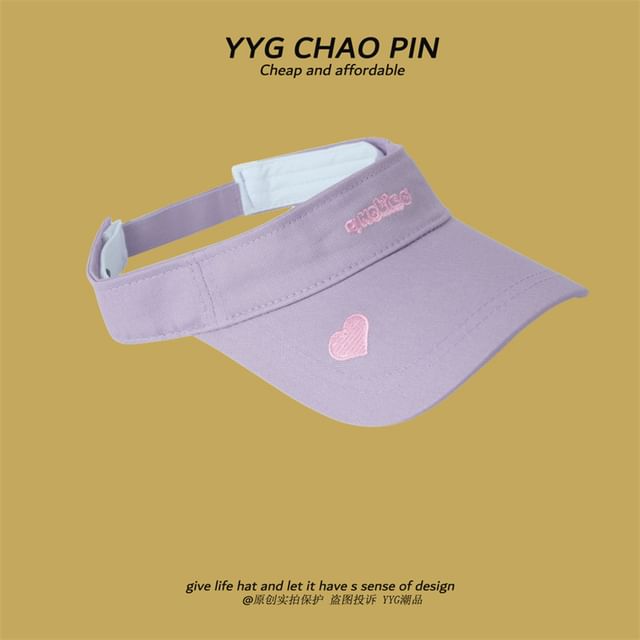 Visor Embroidered Letter Sun