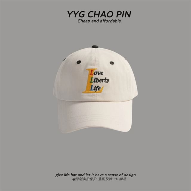 Embroidered Letter Cap Baseball