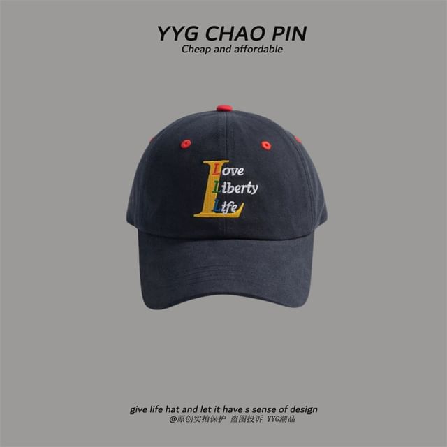 Embroidered Letter Cap Baseball