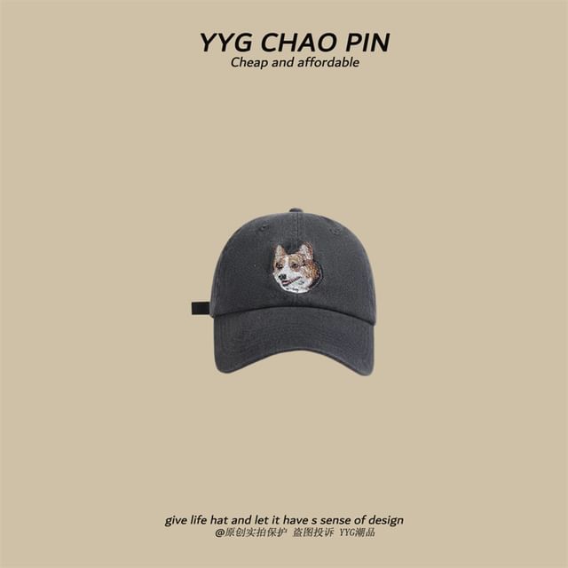 Cap Dog Baseball Embroidered