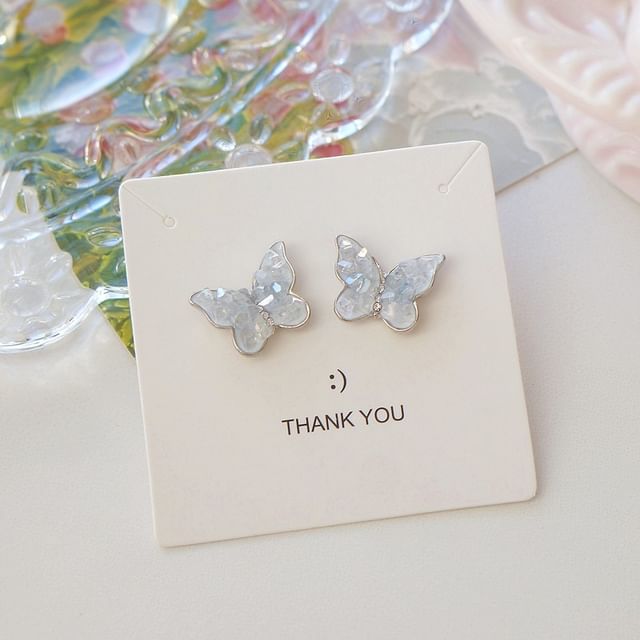 Clip-On / Butterfly Earring Faux Stud Crystal Ear