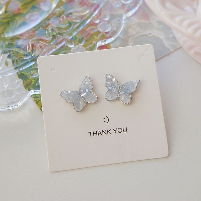 Clip-On / Butterfly Earring Faux Stud Crystal Ear