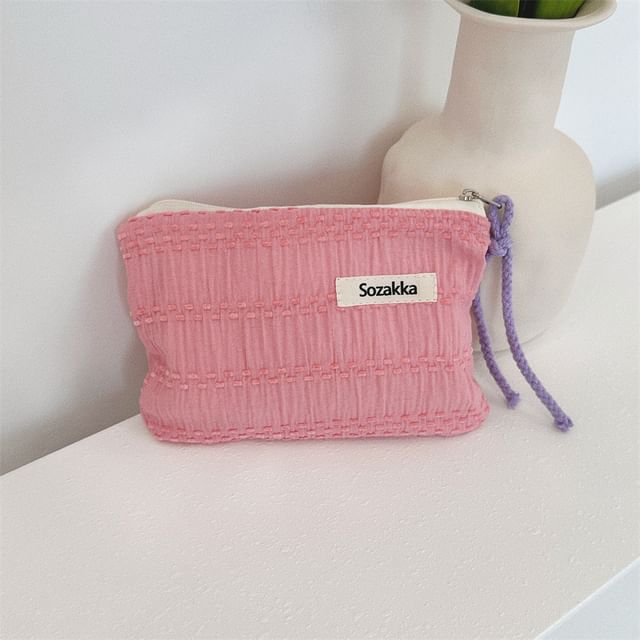 Textured Zip Pouch