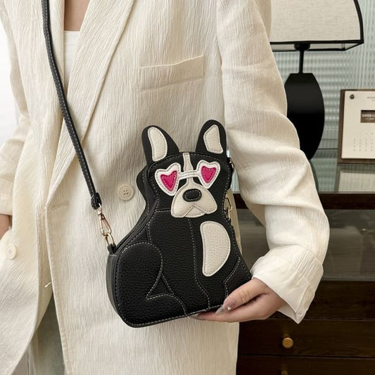 Faux Dog Leather Crossbody Bag