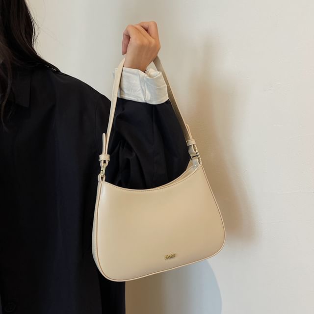 Faux Leather Bag Shoulder Plain