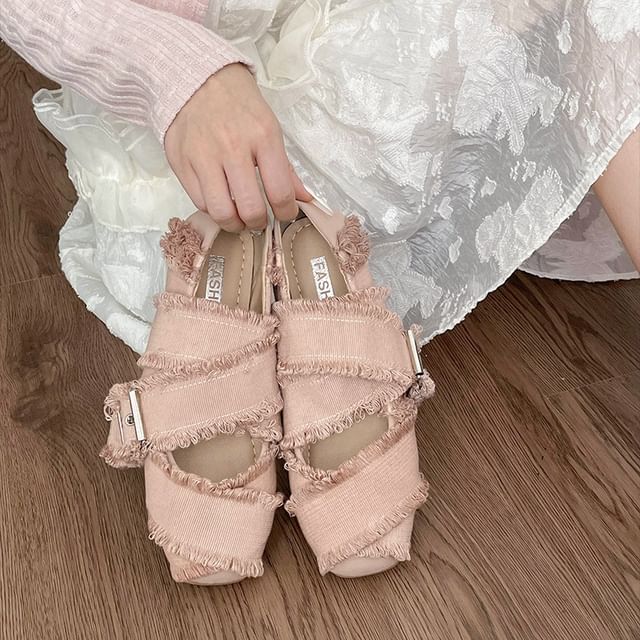 Buckled Ballet Plain Flats