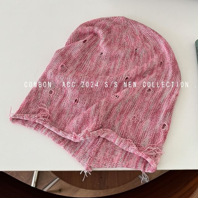 Beanie Frayed Distressed