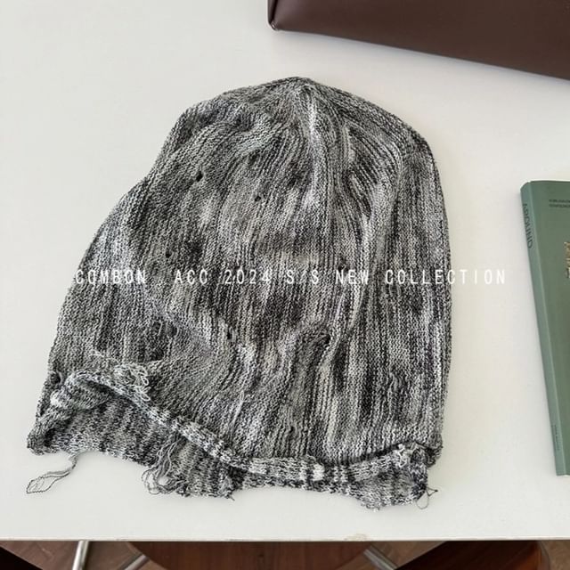 Beanie Frayed Distressed