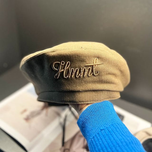 Embroidered Lettering Beret