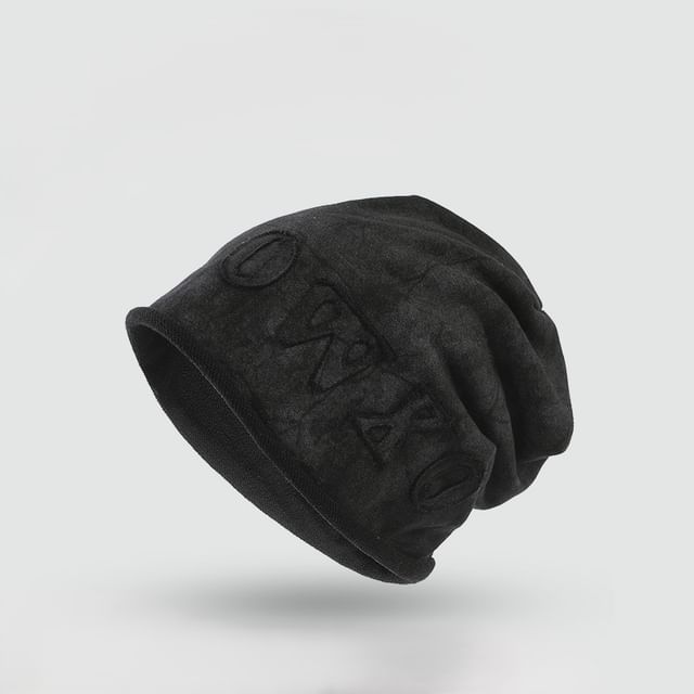 Dye Tie Lettering Beanie Applique