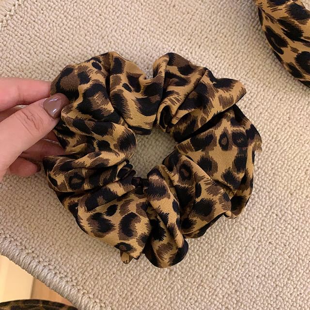 Leopard Print Headband / Scrunchie