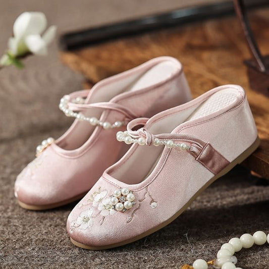 Beaded Mules Wedge-Heel