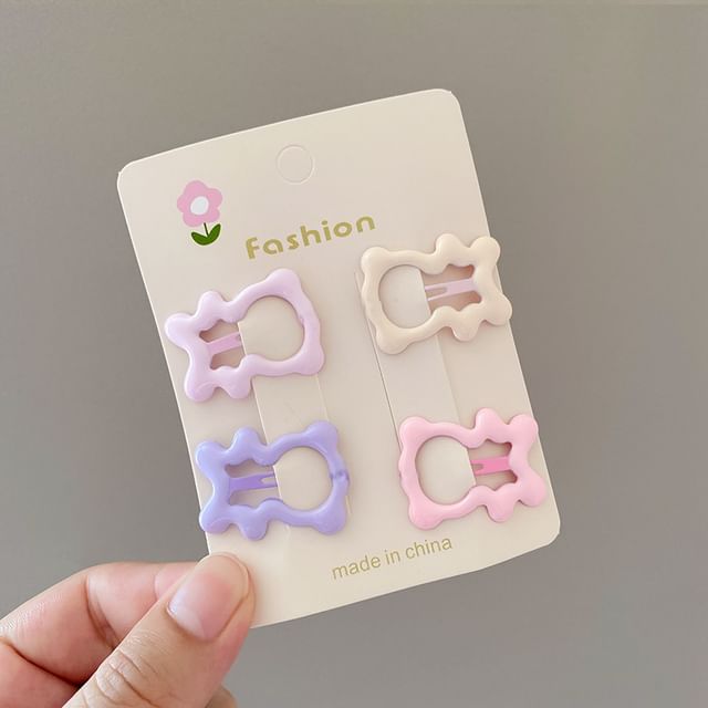 Set of 4: Cutout Hair Clip