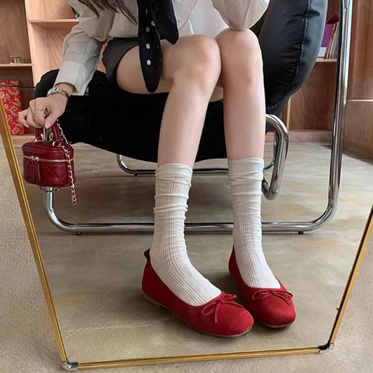 Flats Toe Bow Square