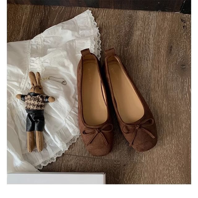 Flats Toe Bow Square