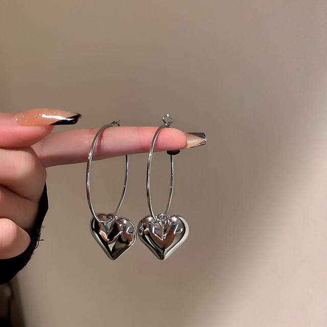 Alloy Heart Designs) Dangle (Various Hoop Earring