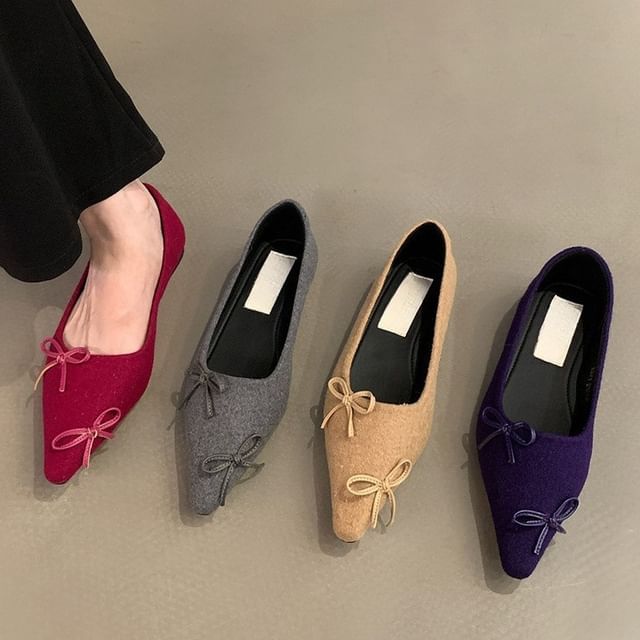 Flats Bow Pointed Toe