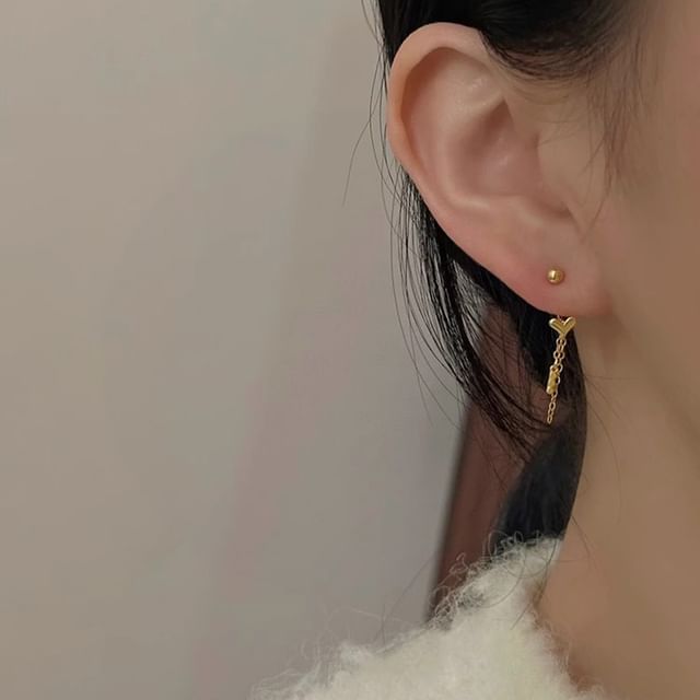 Alloy Earring Threader Heart
