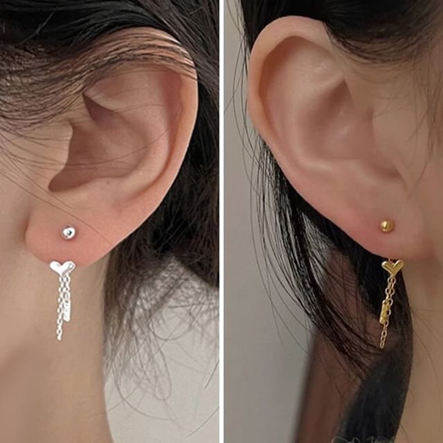 Alloy Earring Threader Heart