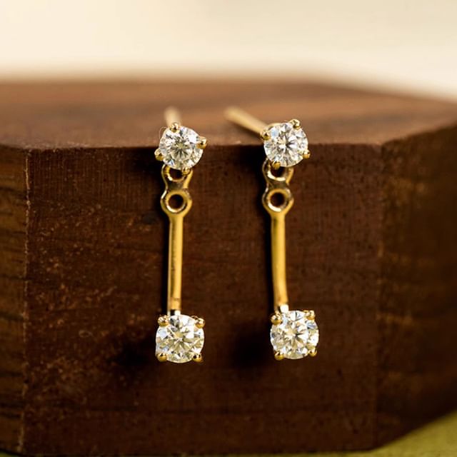 Rhinestone Ear Jacket Alloy