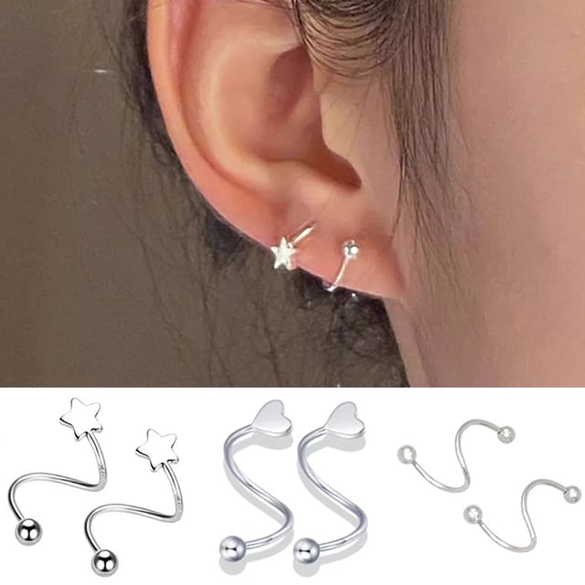 Star / Bead / Heart Alloy Ear Jacket