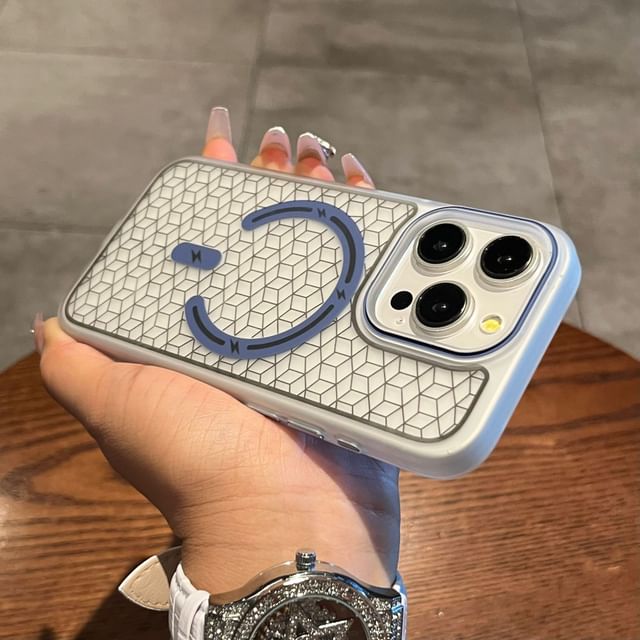 (Compatible Phone Geometric with Magnetic Case MagSafe)