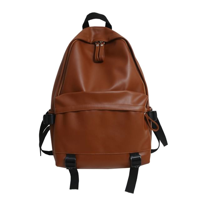 Backpack Leather Faux Multi-Pocket