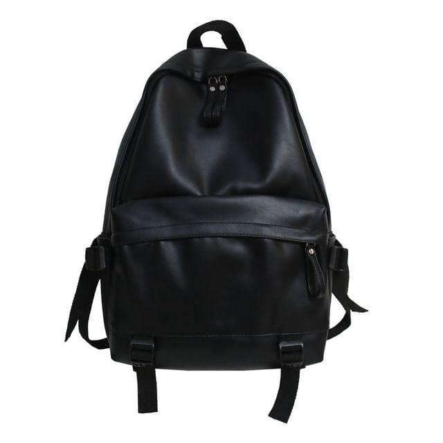 Backpack Leather Faux Multi-Pocket