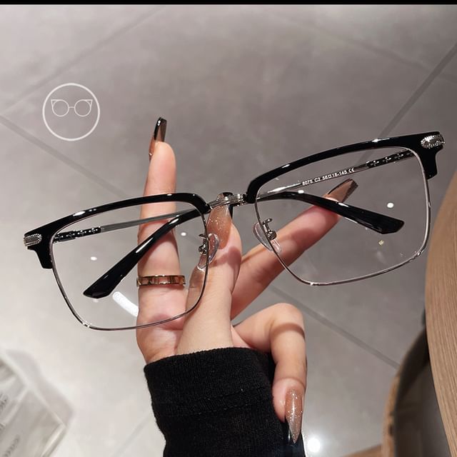 Square Frame Metal Eyeglasses