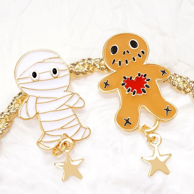 Sterling Ear Asymmetrical Cartoon Earring Stud Halloween Cuff / Silver