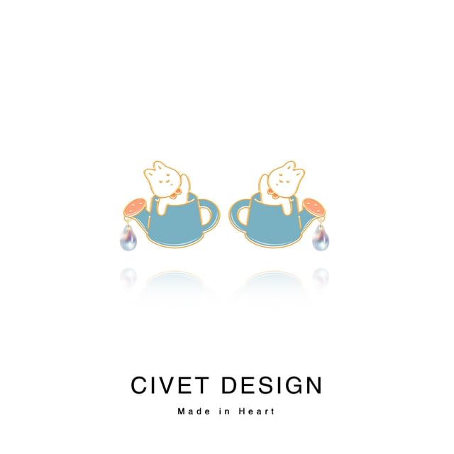 Ear Earring Designs Rabbit / Stud ) Silver Sterling Cartoon ( Various Cuff