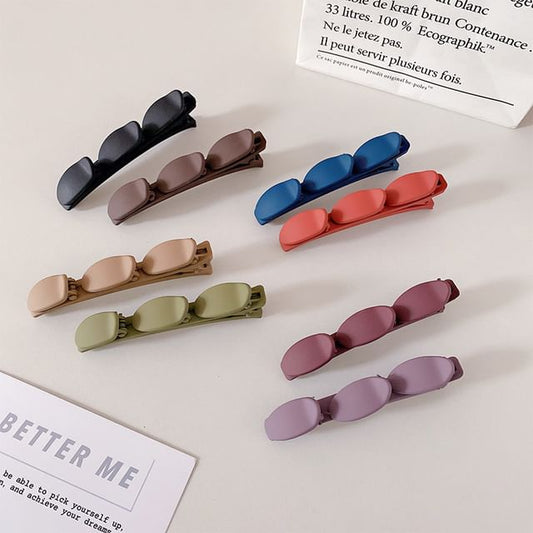 Set of 2: Plain Matte Hair Clip