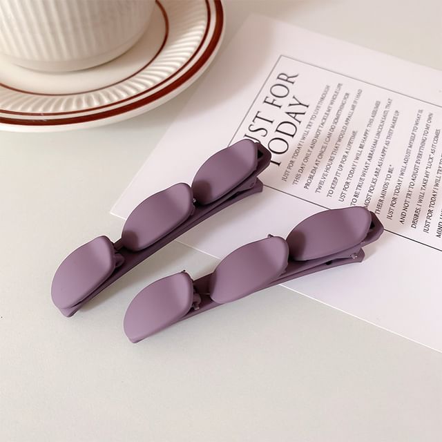 Set of 2: Plain Matte Hair Clip