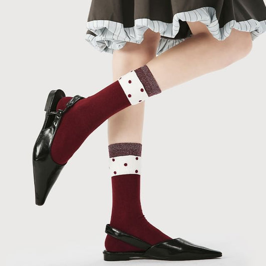 Dotted Ruffle Socks