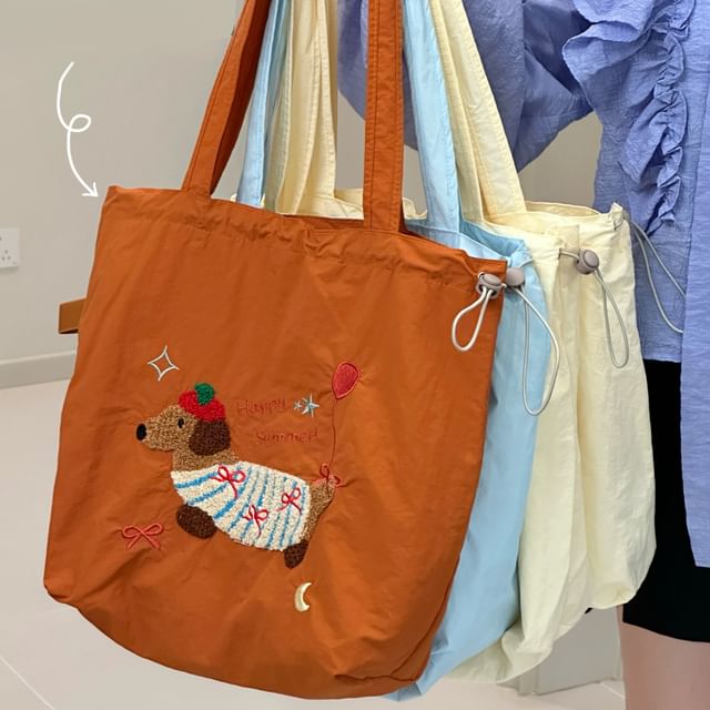 Animal Applique Tote Bag / Bag Charm / Set