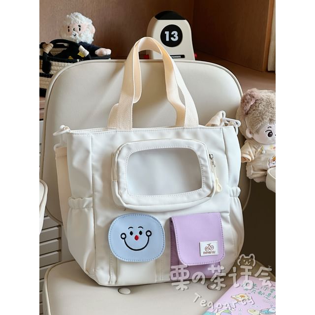 PVC Pocket Plain Tote Bag / Bag Charm / Set