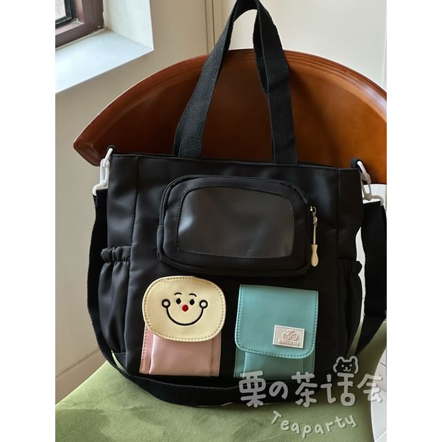 PVC Pocket Plain Tote Bag / Bag Charm / Set