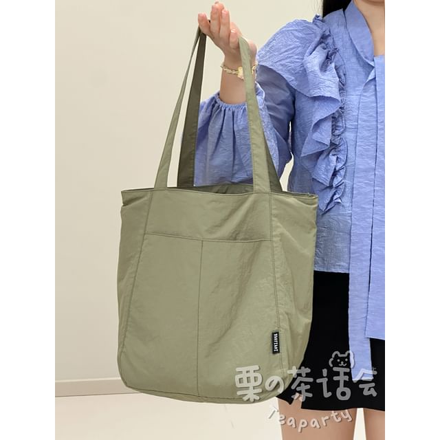 Canvas Plain Tote Bag / Bag Charm / Set