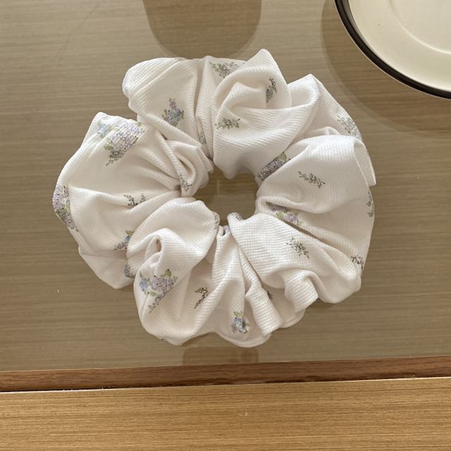 Bow / Floral Print Scrunchie