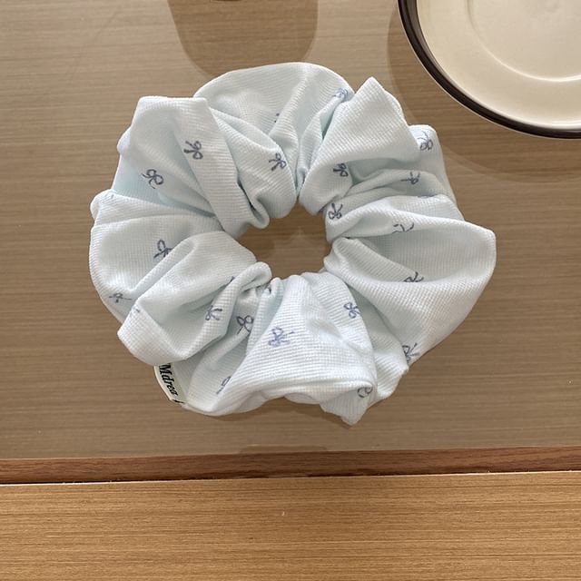 Bow / Floral Print Scrunchie