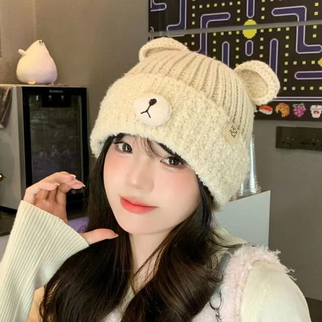 Bear Knit Beanie Ear