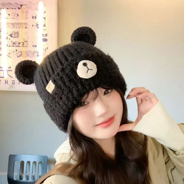 Bear Knit Beanie Ear