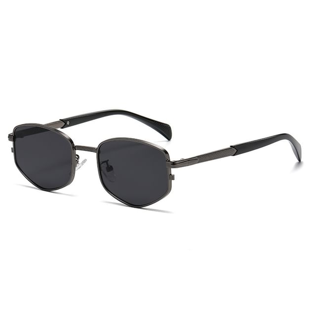 Frame Geometric Metal Sunglasses