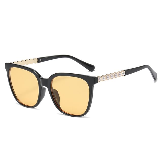 Faux Square Sunglasses Pearl