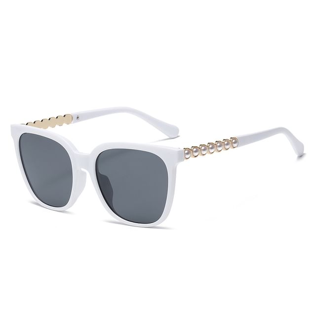 Faux Square Sunglasses Pearl